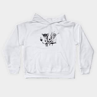 White bodies in the Forest Kids Hoodie